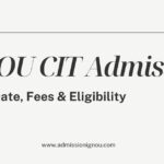 IGNOU CIT admission