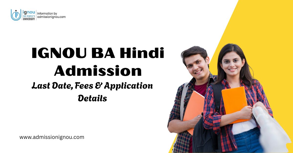 IGNOU BA(Hons) Hindi Admission