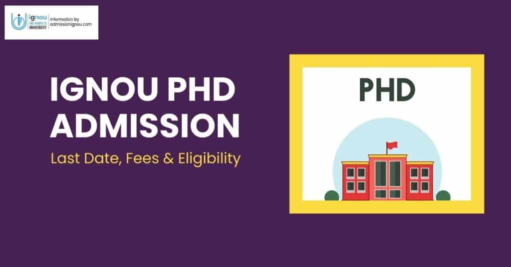 IGNOU PhD admission