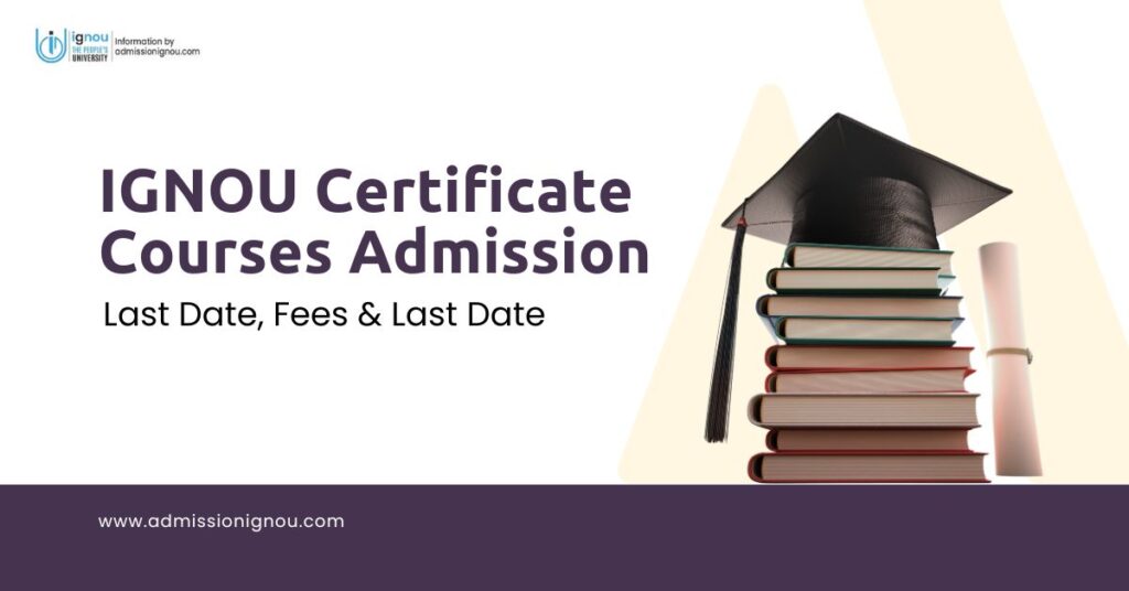 IGNOU certificate course admission