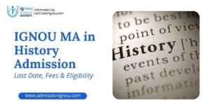 IGNOU MA in History admission