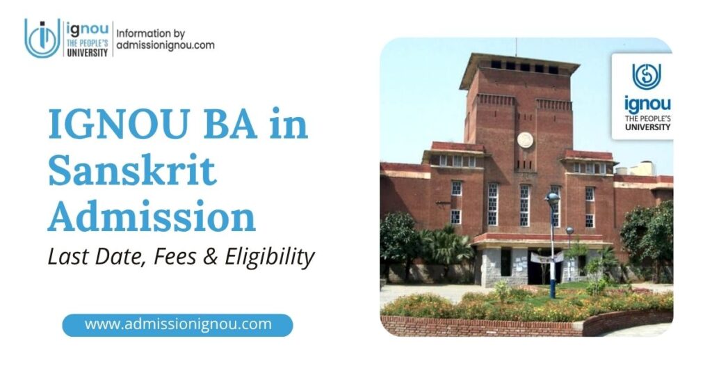 IGNOU BA in Sanskrit admission