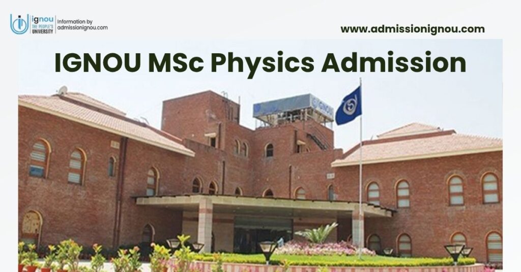 ignou msc in physics admission