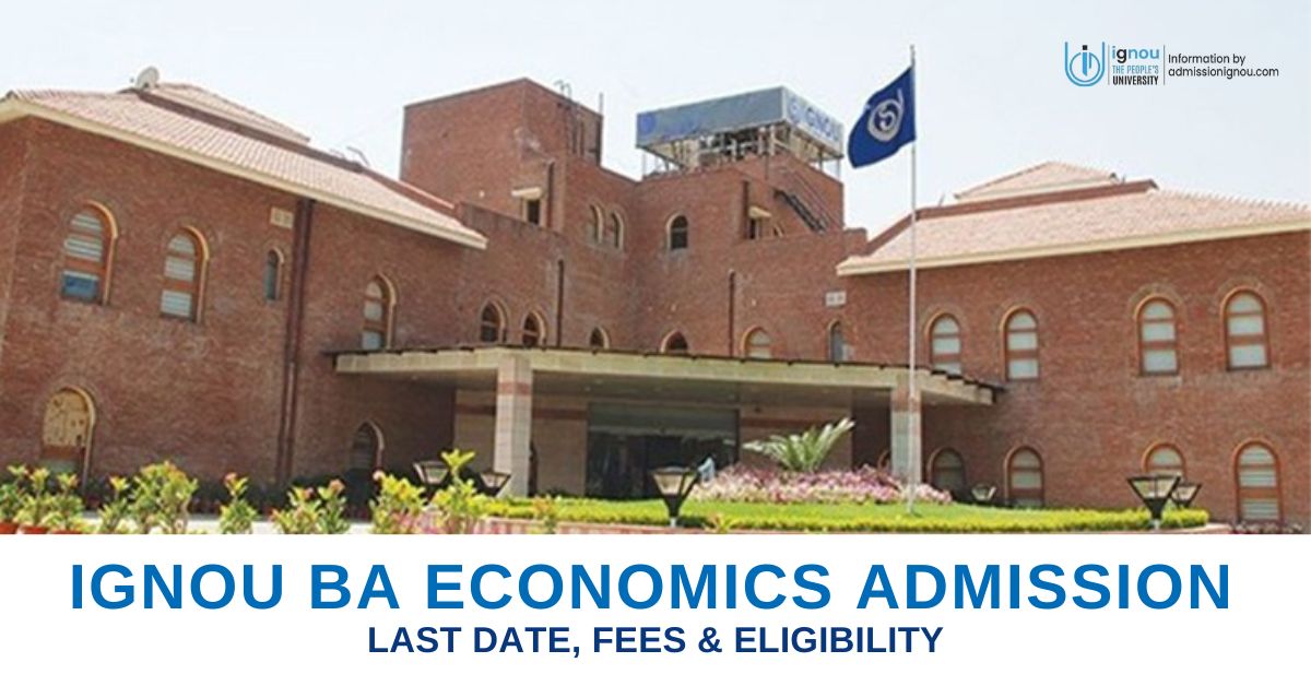 IGNOU BA Economics admission