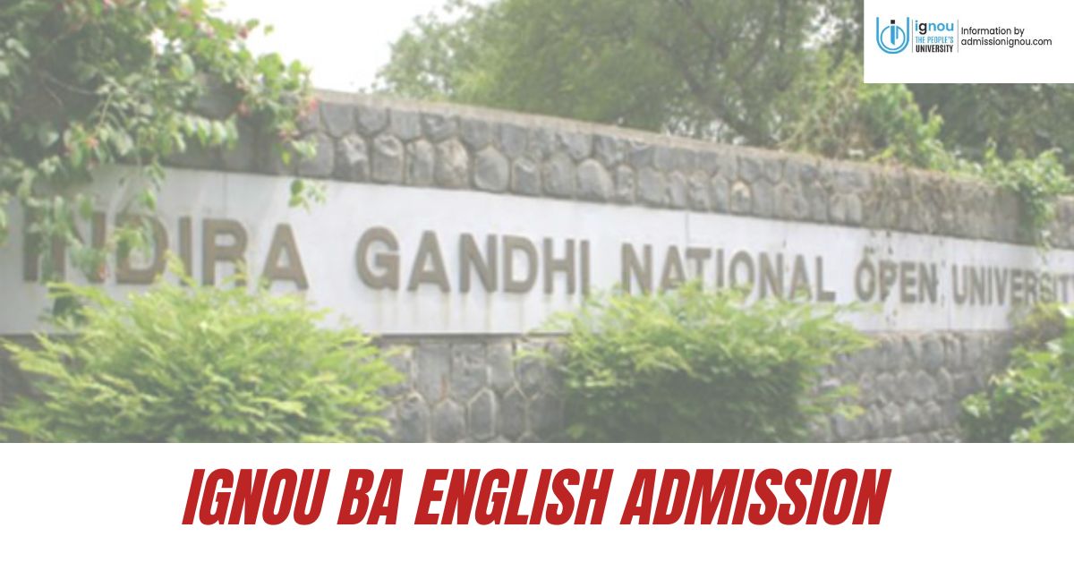 IGNOU BA English admission