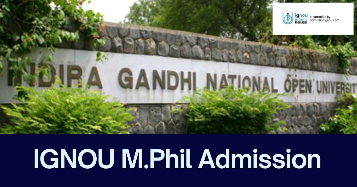IGNOU M.Phil admission