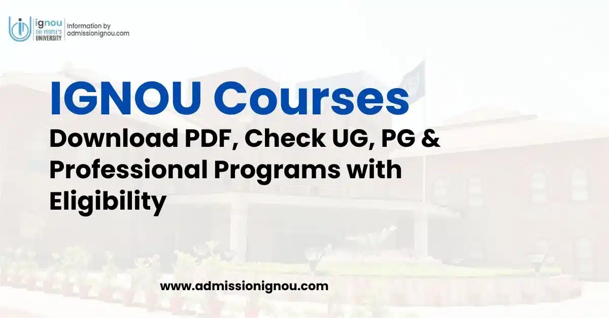 IGNOU Courses 2025